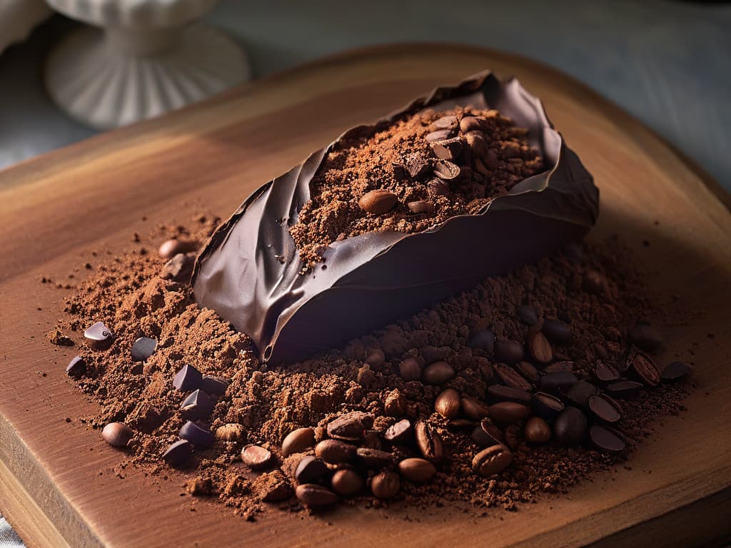  A closeup, ultradetailed image of a singleorigin cacao bean split open, showcasing the intricate patterns and textures of the bean's interior, with rich, vibrant colors and exquisite details that highlight the source of fine chocolate beantobar. hyperrealistic, full body, detailed clothing, highly detailed, cinematic lighting, stunningly beautiful, intricate, sharp focus, f/1. 8, 85mm, (centered image composition), (professionally color graded), ((bright soft diffused light)), volumetric fog, trending on instagram, trending on tumblr, HDR 4K, 8K