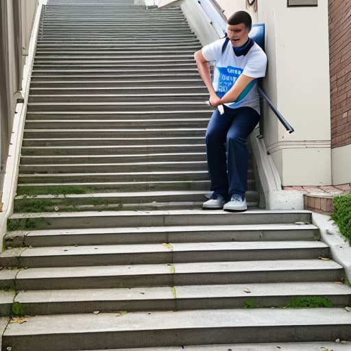  Help me draw a picture of stairs in an ordinary house. On the steps of the stairs, some slogans encouraging to take stairs.