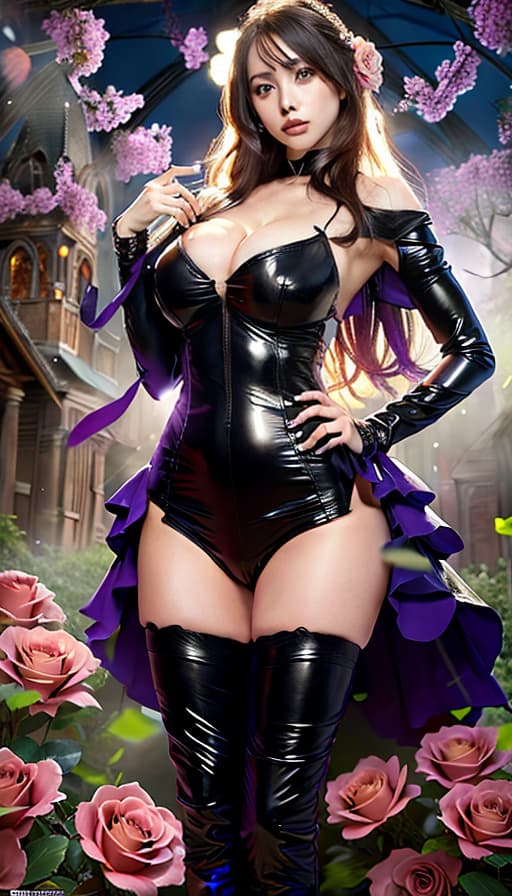  Church, beauty, sexy, black knee high boots, female college students, transparent, E cups, sexy wedding dresses, purple roses, (Masterpiece, BestQuality:1.3), (ultra detailed:1.2), (hyperrealistic:1.3), (RAW photo:1.2),High detail RAW color photo, professional photograph, (Photorealistic:1.4), (realistic:1.4), ,professional lighting, (japanese), beautiful face, (realistic face)