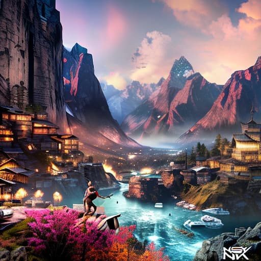 nvinkpunk ajay gahle far cry 4 hyperrealistic, full body, detailed clothing, highly detailed, cinematic lighting, stunningly beautiful, intricate, sharp focus, f/1. 8, 85mm, (centered image composition), (professionally color graded), ((bright soft diffused light)), volumetric fog, trending on instagram, trending on tumblr, HDR 4K, 8K