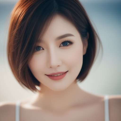  (8k, RAW photo, best quality, masterpiece:1.2), (realistic, photo-realistic:1.4), (extremely detailed 8k wallpaper), sharp focus, depth of field, blur background, bokeh,  cinematic lighting, soft light, upper body, cute actress arms up on the beach.short hair, (white plain : 1.5), smile, idol hyperrealistic, full body, detailed clothing, highly detailed, cinematic lighting, stunningly beautiful, intricate, sharp focus, f/1. 8, 85mm, (centered image composition), (professionally color graded), ((bright soft diffused light)), volumetric fog, trending on instagram, trending on tumblr, HDR 4K, 8K