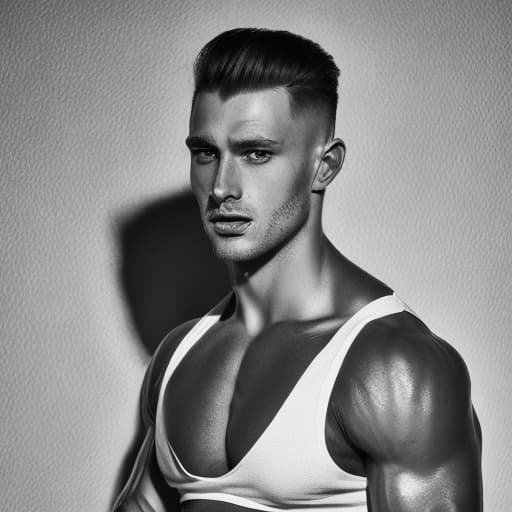 portrait+ style russian queer fitness model brunette very cute dude face