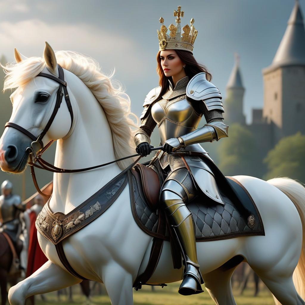  digital art, illustration, a plain in the form of a chessboard, on which two armies in armor are white and black, in front of a black queen on a horse with a pike and in a high crown, hyperrealistic, full body, detailed clothing, highly detailed, cinematic lighting, stunningly beautiful, intricate, sharp focus, f/1. 8, 85mm, (centered image composition), (professionally color graded), ((bright soft diffused light)), volumetric fog, trending on instagram, trending on tumblr, HDR 4K, 8K