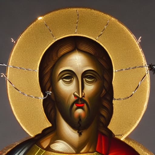  Christ with a barbed wire crown