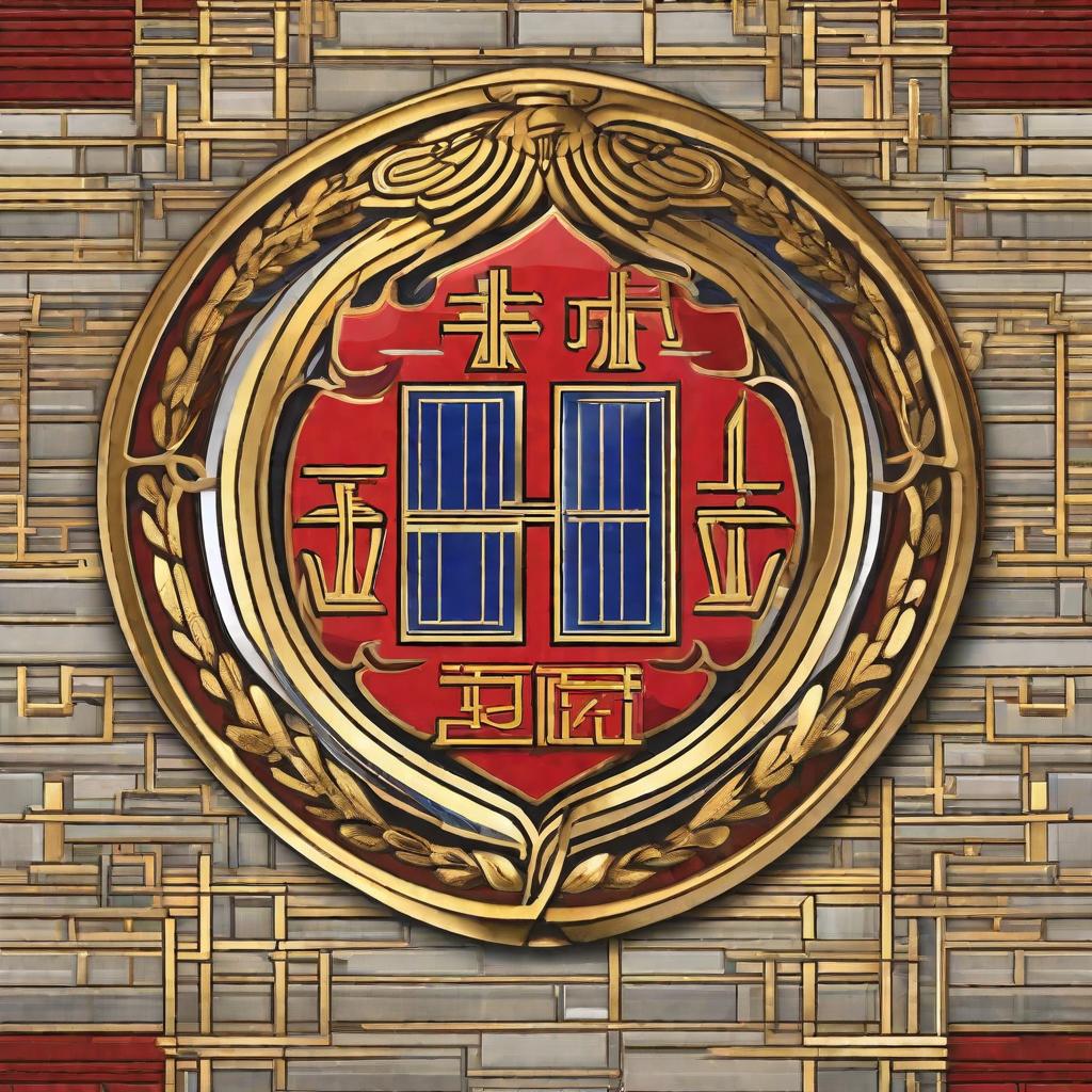  masterpiece, best quality,According to the design of Peking University school emblem, a league emblem with the theme of legacy characters was designed.