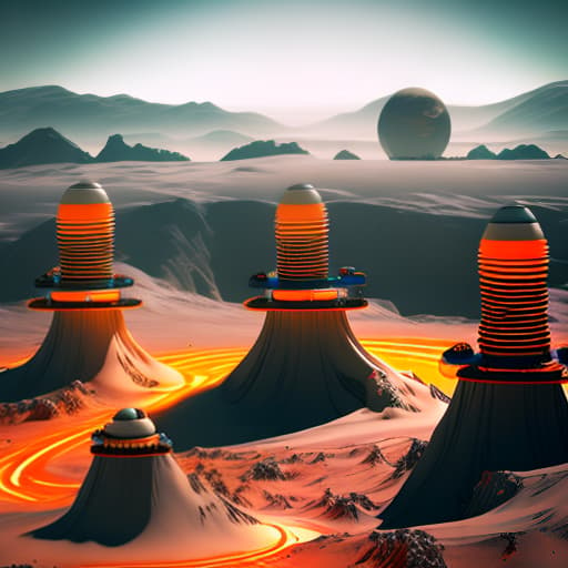 estilovintedois "Create a detailed, futuristic scene of human colonies on Saturn's moon Titan. The landscape should highlight Titan's icy surface and faint orange atmosphere. Include structures like biodomes, solar panels, and research labs, with lights illuminating the scene through the haze. Show astronauts exploring the environment in advanced spacesuits, and a distant view of Saturn and its rings in the sky. Add a sense of human activity and technological sophistication, blending harmoniously with the alien world." hyperrealistic, full body, detailed clothing, highly detailed, cinematic lighting, stunningly beautiful, intricate, sharp focus, f/1. 8, 85mm, (centered image composition), (professionally color graded), ((bright soft diffused light)), volumetric fog, trending on instagram, trending on tumblr, HDR 4K, 8K