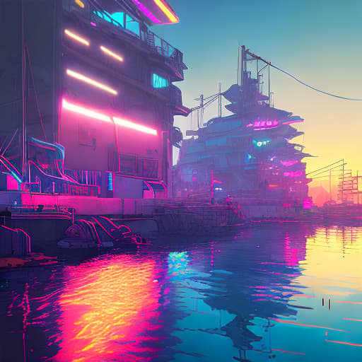 nvinkpunk photo of 8k ultra realistic harbour, port, boats, sunset, beautiful light, golden hour, full of colour, cinematic lighting, battered, trending on artstation, 4k, hyperrealistic, focused, extreme details,unreal engine 5, cinematic, masterpiece, art by studio ghibli