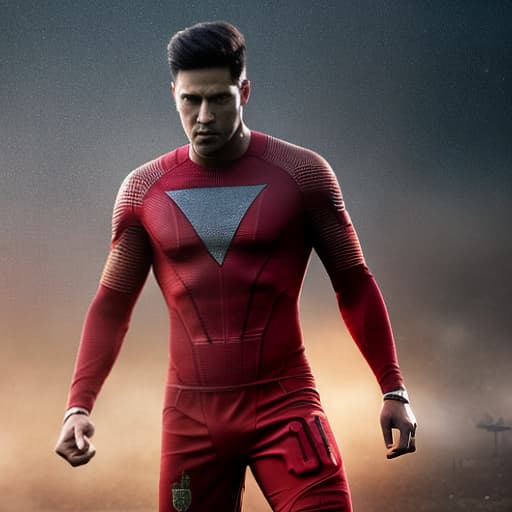 redshift style Football hyperrealistic, full body, detailed clothing, highly detailed, cinematic lighting, stunningly beautiful, intricate, sharp focus, f/1. 8, 85mm, (centered image composition), (professionally color graded), ((bright soft diffused light)), volumetric fog, trending on instagram, trending on tumblr, HDR 4K, 8K