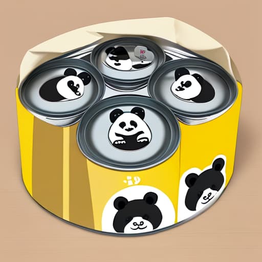  Make a canned tea package with a panda logo on it. It’s nice and simple, suitable as a gift.，