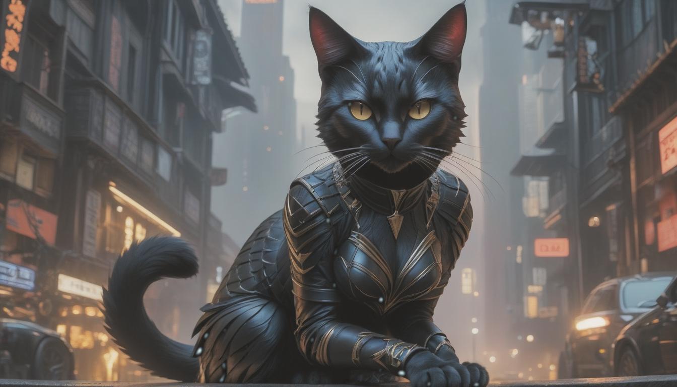  (Masterpiece, acrylic painting: 1.7). (stacked papercut art by kiri ken) of a cat woman. 4k, HDR hyperrealistic, full body, detailed clothing, highly detailed, cinematic lighting, stunningly beautiful, intricate, sharp focus, f/1. 8, 85mm, (centered image composition), (professionally color graded), ((bright soft diffused light)), volumetric fog, trending on instagram, trending on tumblr, HDR 4K, 8K