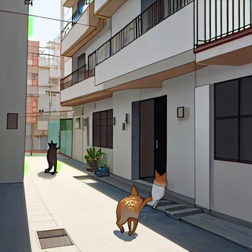  Gato cayendo de un edificio