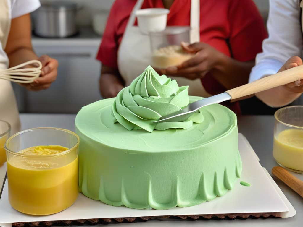  A highresolution closeup image of a diverse group of hands, each holding a different baking tool such as a whisk, spatula, piping bag, and measuring cup. The hands belong to individuals of various ethnicities and genders, showcasing inclusivity in baking competitions. The background is a soft, neutral color to keep the focus on the hands and tools, emphasizing diversity and accessibility in baking contests. hyperrealistic, full body, detailed clothing, highly detailed, cinematic lighting, stunningly beautiful, intricate, sharp focus, f/1. 8, 85mm, (centered image composition), (professionally color graded), ((bright soft diffused light)), volumetric fog, trending on instagram, trending on tumblr, HDR 4K, 8K