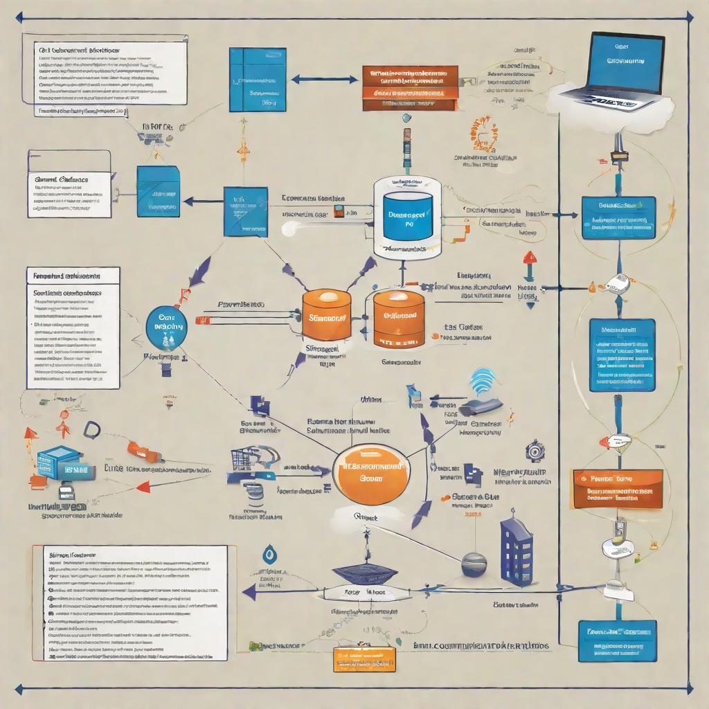  Masterpiece, best quality, depicts a simplified HTTP communication flow diagram on one side of the IoT ecosystem diagram. Use arrows and boxes to represent clients The process by which a request (such as a sensor or smart device) is made to the server and the path by which the server responds and returns the data to the client. The request process can be represented by an arrow from the device pointing to the cloud server and labeled "Request," and the response returning with an arrow pointing in the opposite direction and labeled "Response." HTTP methods such as "GET,""POST," etc. and status codes such as "200 OK" can be labeled above or below the arrow.