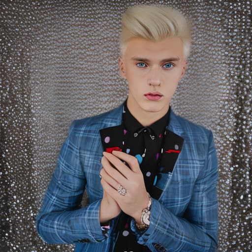 portrait+ style russian homosexual queer youtuber blonde very cute dude face