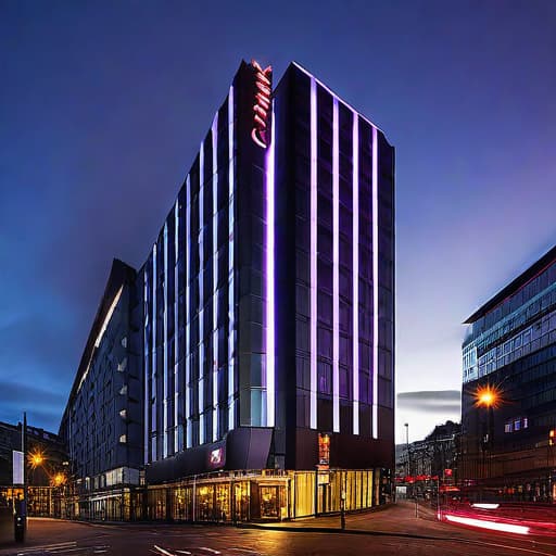  Mercure Manchester Piccadilly: Premier Contemporary Hotel in North West England hyperrealistic, full body, detailed clothing, highly detailed, cinematic lighting, stunningly beautiful, intricate, sharp focus, f/1. 8, 85mm, (centered image composition), (professionally color graded), ((bright soft diffused light)), volumetric fog, trending on instagram, trending on tumblr, HDR 4K, 8K