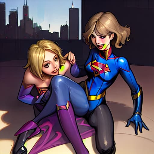  Supergirl and Andrea Libman (Catwoman)