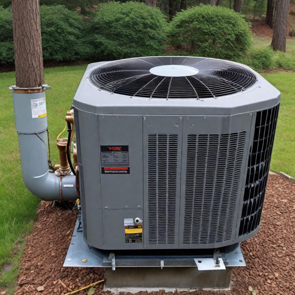  A high-quality picture of a York HVAC system with the serial number (S)NLJM132426. The unit should look typical for either a 1992 or 2014 model, including exterior features such as the York logo, serial number plate visible, and general design details. The unit might show signs of wear if it’s from 1992, or be in newer condition if it’s from 2014. hyperrealistic, full body, detailed clothing, highly detailed, cinematic lighting, stunningly beautiful, intricate, sharp focus, f/1. 8, 85mm, (centered image composition), (professionally color graded), ((bright soft diffused light)), volumetric fog, trending on instagram, trending on tumblr, HDR 4K, 8K