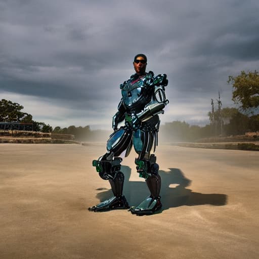  a Robot dancing hyperrealistic, full body, detailed clothing, highly detailed, cinematic lighting, stunningly beautiful, intricate, sharp focus, f/1. 8, 85mm, (centered image composition), (professionally color graded), ((bright soft diffused light)), volumetric fog, trending on instagram, trending on tumblr, HDR 4K, 8K