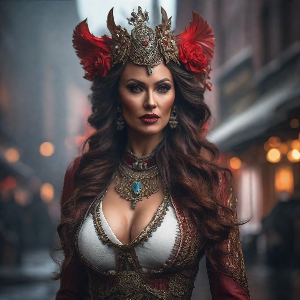  Lilith the first woman hyperrealistic, full body, detailed clothing, highly detailed, cinematic lighting, stunningly beautiful, intricate, sharp focus, f/1. 8, 85mm, (centered image composition), (professionally color graded), ((bright soft diffused light)), volumetric fog, trending on instagram, trending on tumblr, HDR 4K, 8K