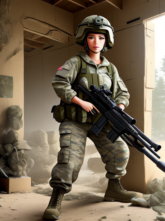  Full Body Bicep Combat Camouflage US Military Full Equipment Rifle Rifle Combat Vehicle Girls Pop