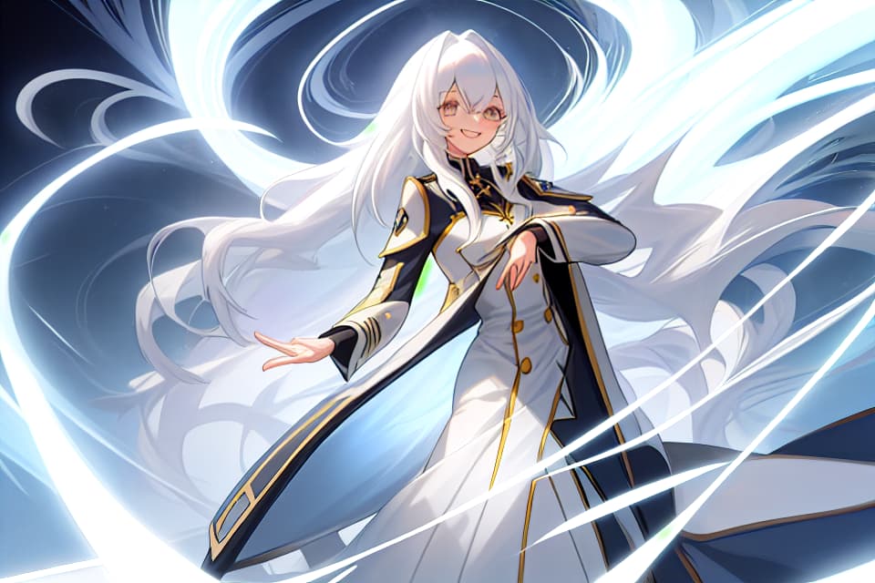  White hair, , big s, wizards, smiles, uniforms, long hair, sister, hold