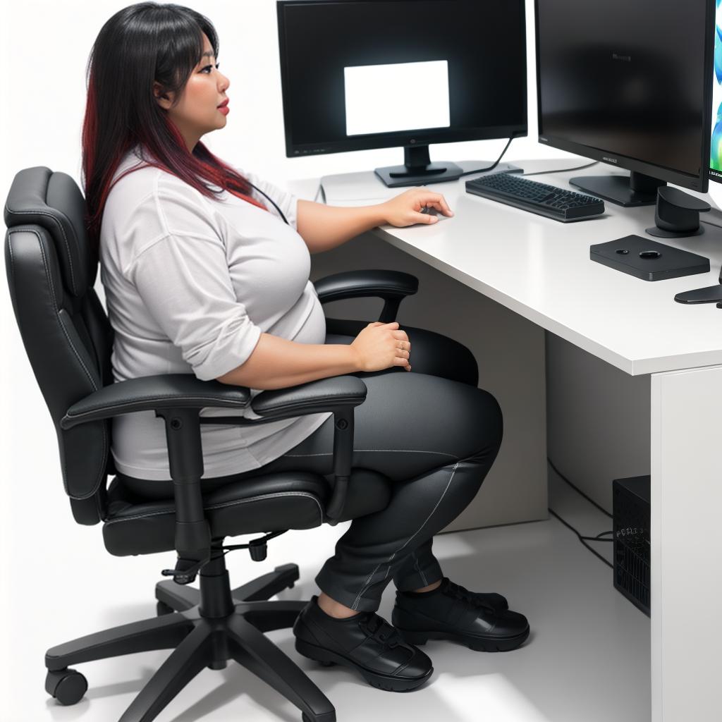  raccoon sitting in gaming chair front a computer on desktop, ((semi anthropomorphic)),(full body), tail, belly, sitting, fat, (chubby), (((white background))), solo, desktop, gaming chair, side view,  [[[clothes]]] hyperrealistic, full body, detailed clothing, highly detailed, cinematic lighting, stunningly beautiful, intricate, sharp focus, f/1. 8, 85mm, (centered image composition), (professionally color graded), ((bright soft diffused light)), volumetric fog, trending on instagram, trending on tumblr, HDR 4K, 8K