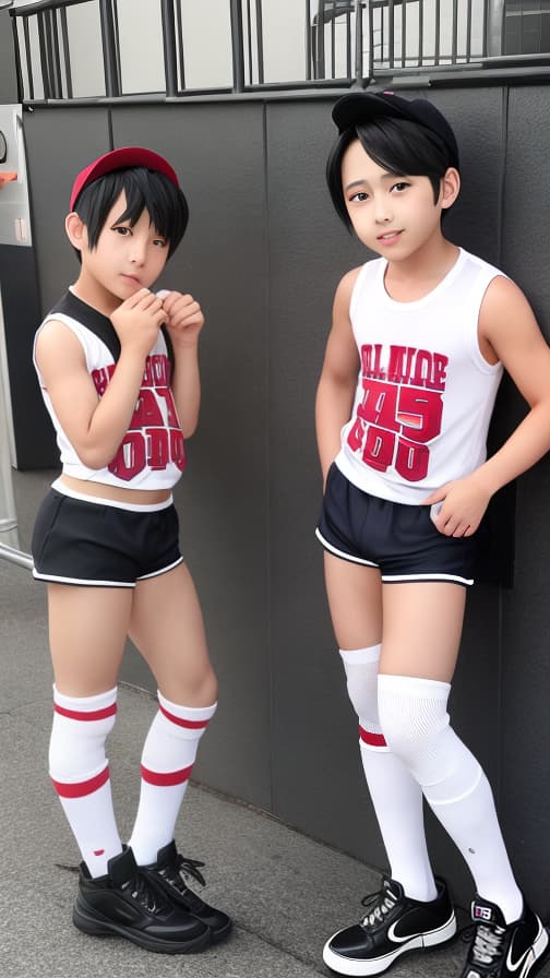  Elementary high socks hot pants boys sleeveless love hotel boys