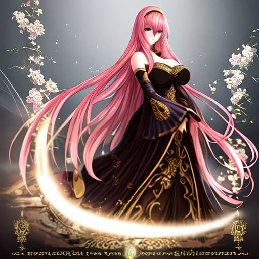  megurine luka, Vintage Vogue hyperrealistic, full body, detailed clothing, highly detailed, cinematic lighting, stunningly beautiful, intricate, sharp focus, f/1. 8, 85mm, (centered image composition), (professionally color graded), ((bright soft diffused light)), volumetric fog, trending on instagram, trending on tumblr, HDR 4K, 8K