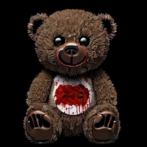  A bloody zombie bear, best quality, masterpiece