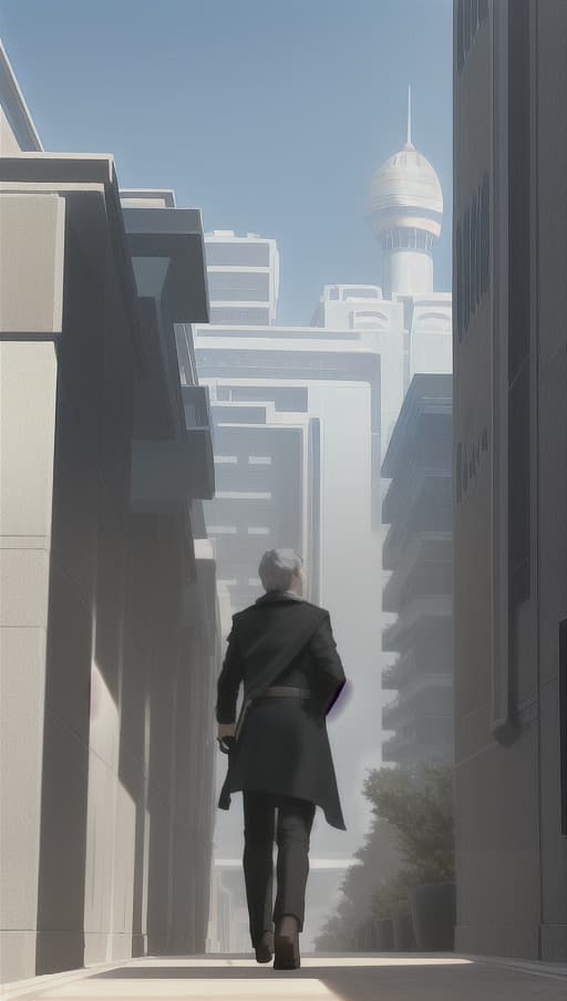  Anakin skywalker chasing count dooku in a futuristi building