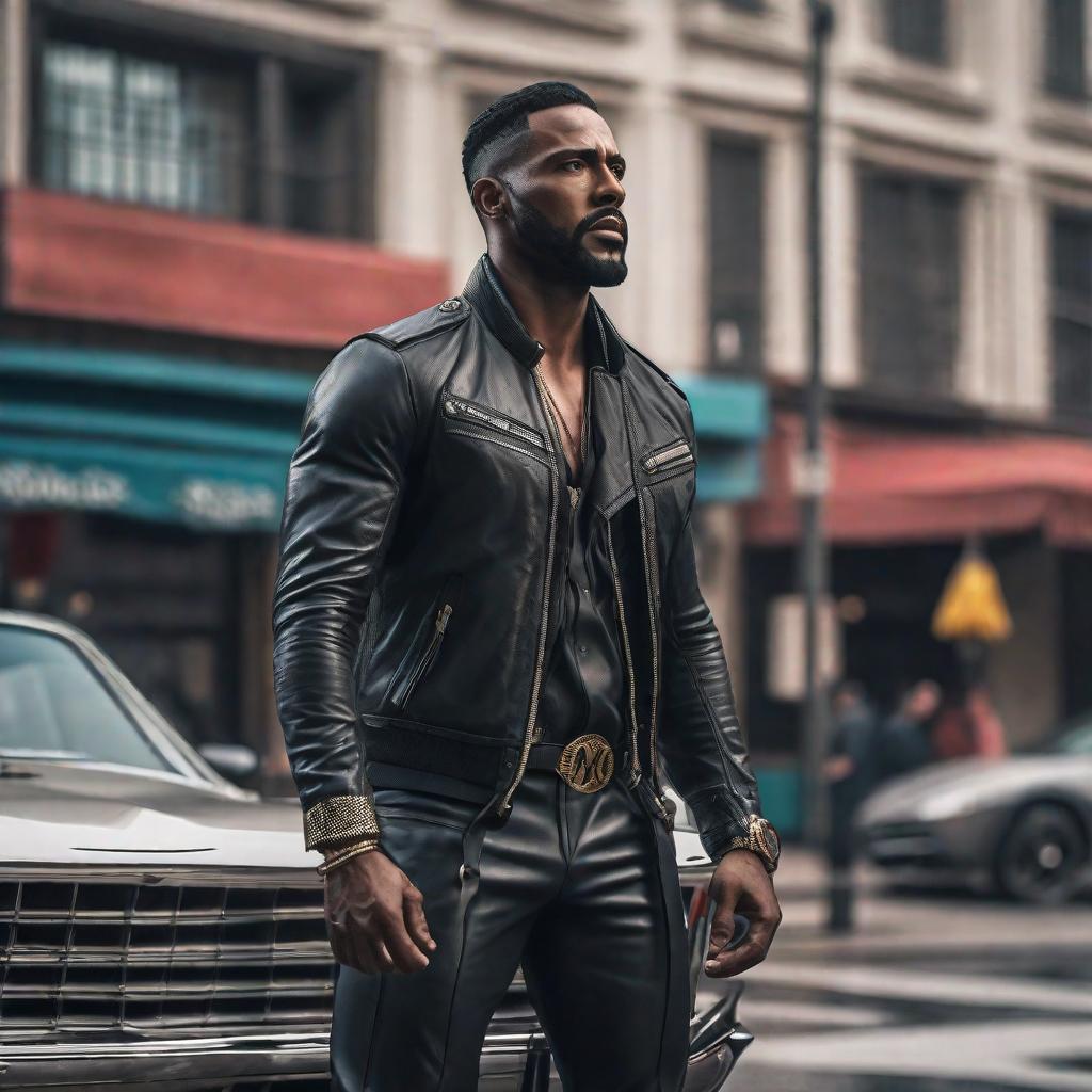  Un negro contra un venezolano hyperrealistic, full body, detailed clothing, highly detailed, cinematic lighting, stunningly beautiful, intricate, sharp focus, f/1. 8, 85mm, (centered image composition), (professionally color graded), ((bright soft diffused light)), volumetric fog, trending on instagram, trending on tumblr, HDR 4K, 8K