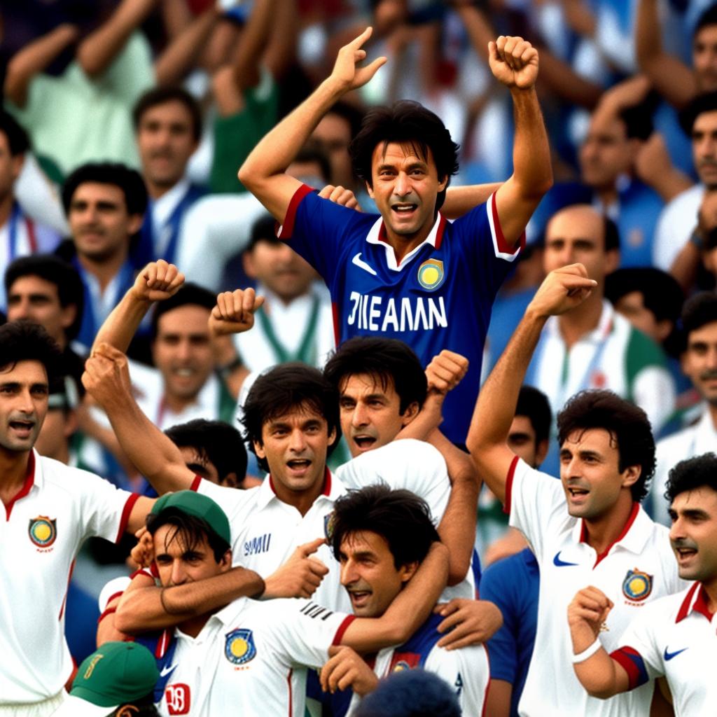 Imran Khan winning the world cup 1992
