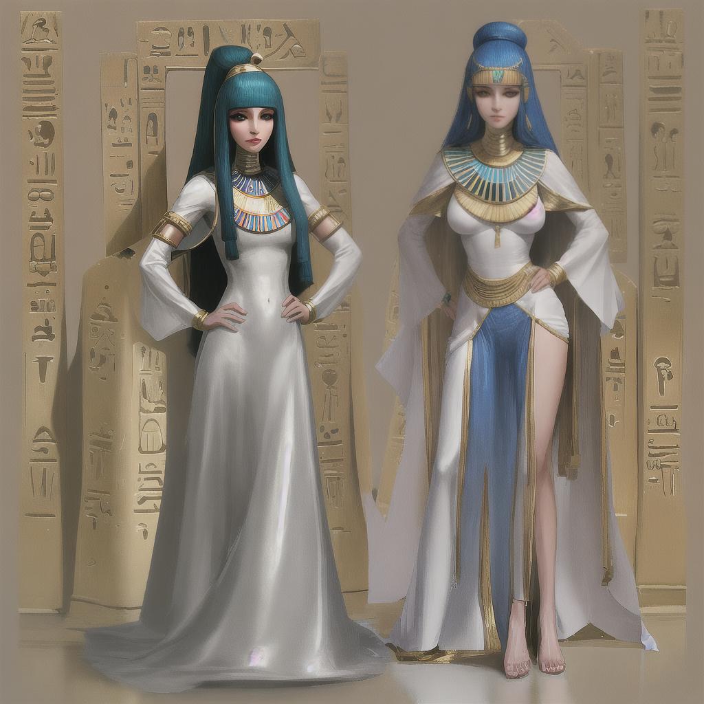  women, Egyptian clothes