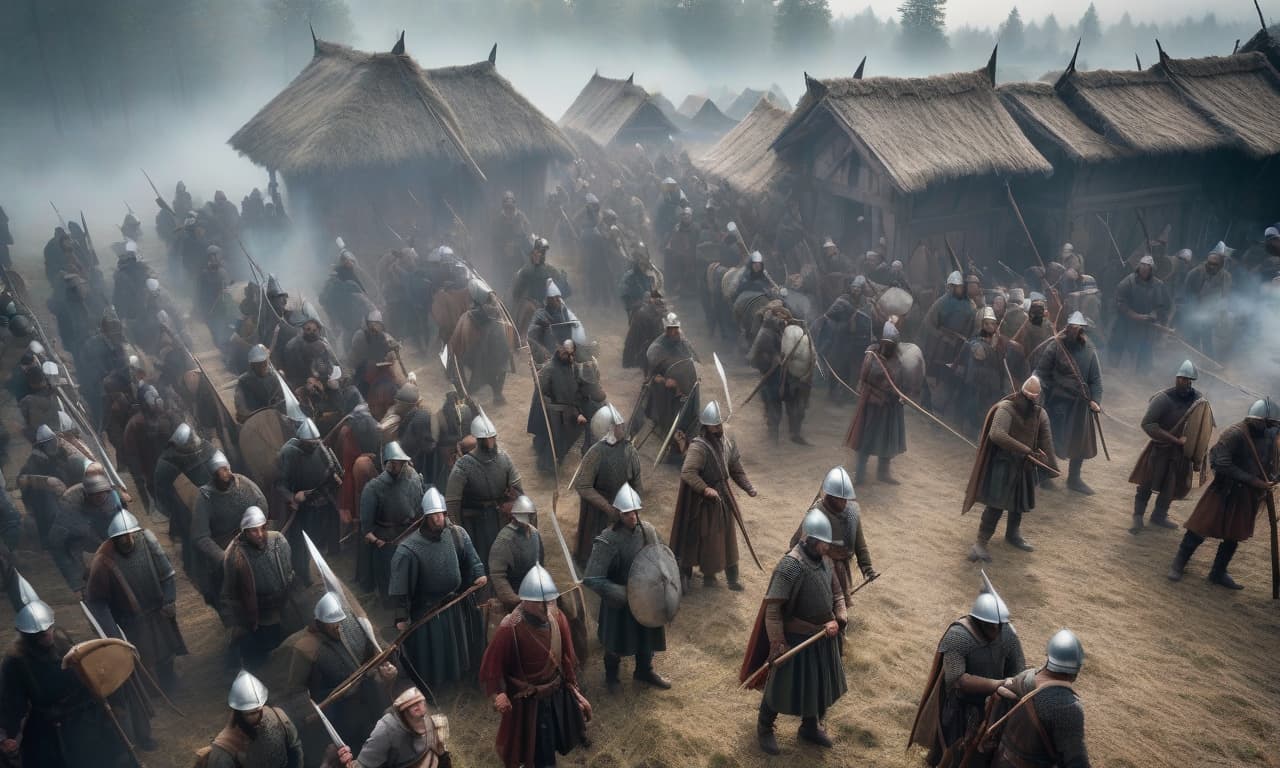  Build a poor medieval peasant militia without helmets with spears view from above. hyperrealistic, full body, detailed clothing, highly detailed, cinematic lighting, stunningly beautiful, intricate, sharp focus, f/1. 8, 85mm, (centered image composition), (professionally color graded), ((bright soft diffused light)), volumetric fog, trending on instagram, trending on tumblr, HDR 4K, 8K