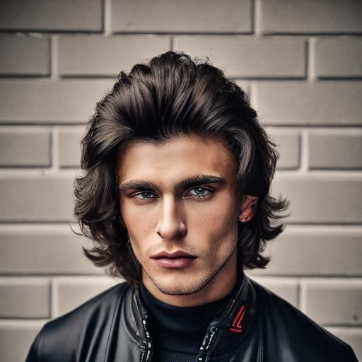 portrait+ style Russian IFBB queer brunette hunk dude face