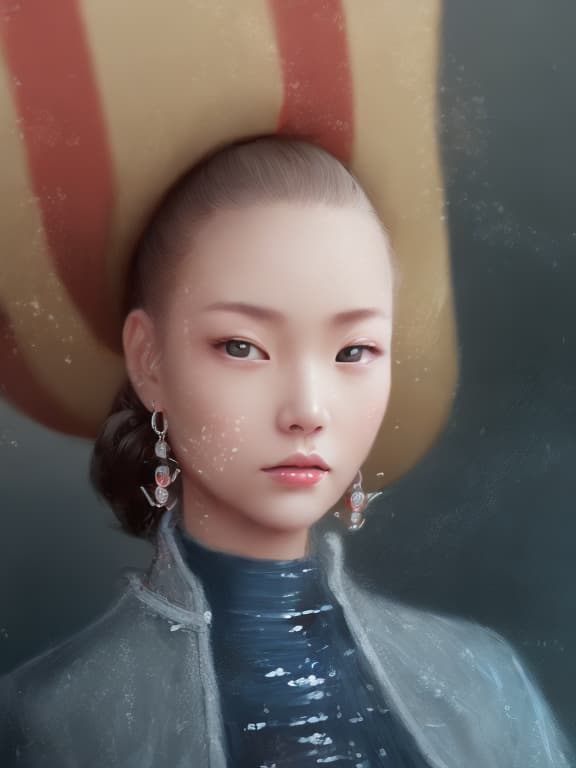 portrait+ style this image but as a Chinese female