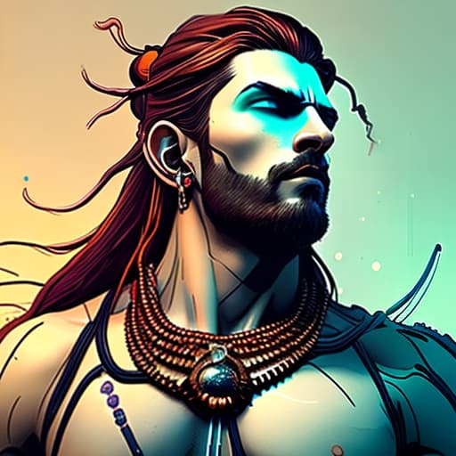 nvinkpunk lord Shiva hyperrealistic, full body, detailed clothing, highly detailed, cinematic lighting, stunningly beautiful, intricate, sharp focus, f/1. 8, 85mm, (centered image composition), (professionally color graded), ((bright soft diffused light)), volumetric fog, trending on instagram, trending on tumblr, HDR 4K, 8K