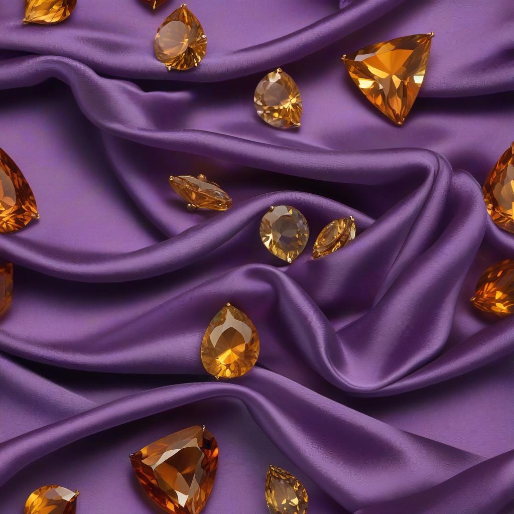  Purple silk linen. Topaz, diamonds, quartzite, amber, topaz, emerald. hyperrealistic, full body, detailed clothing, highly detailed, cinematic lighting, stunningly beautiful, intricate, sharp focus, f/1. 8, 85mm, (centered image composition), (professionally color graded), ((bright soft diffused light)), volumetric fog, trending on instagram, trending on tumblr, HDR 4K, 8K