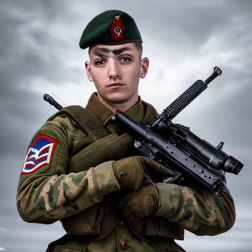 portrait+ style I WORLD WAR soldier