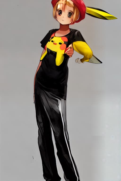  A young   wearing pikachu