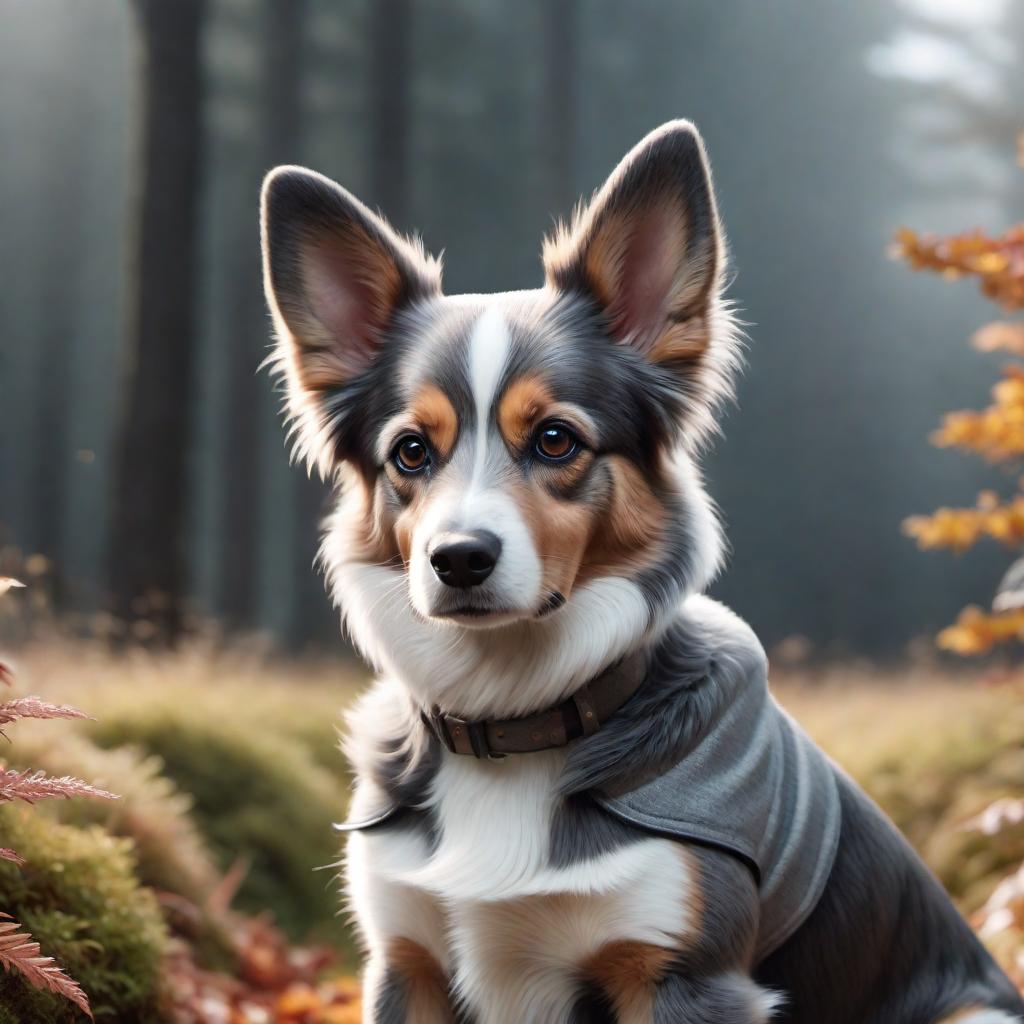  Draw a cute and fluffy dog with big floppy ears and a wagging tail. hyperrealistic, full body, detailed clothing, highly detailed, cinematic lighting, stunningly beautiful, intricate, sharp focus, f/1. 8, 85mm, (centered image composition), (professionally color graded), ((bright soft diffused light)), volumetric fog, trending on instagram, trending on tumblr, HDR 4K, 8K