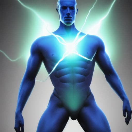  Giant blue human looking energy being