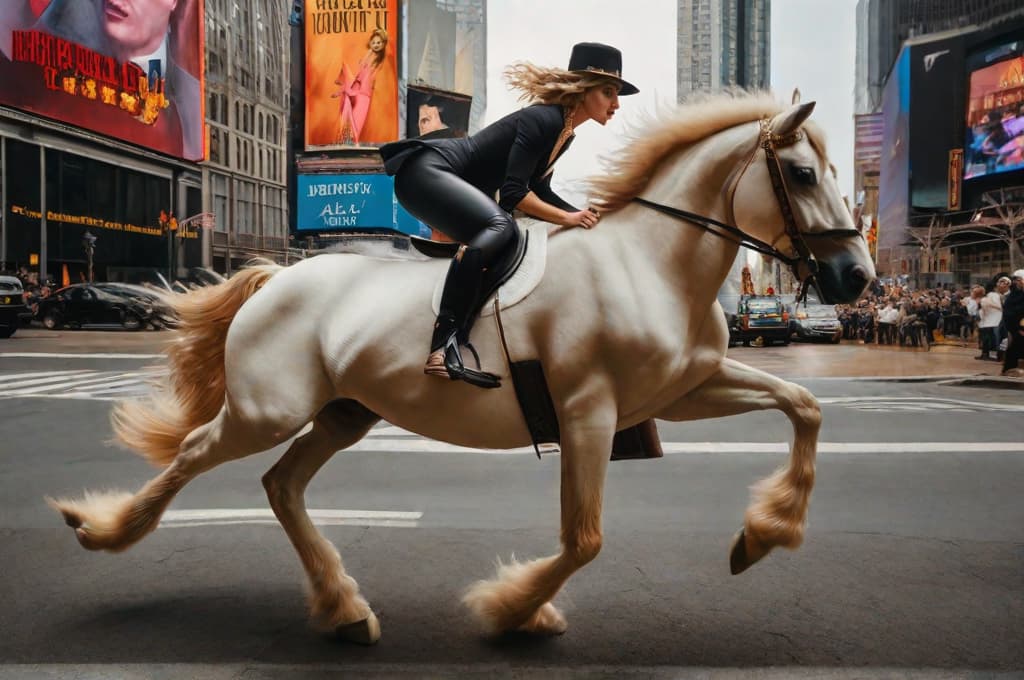  an oil painting depicting taylor swift riding a unicorn in new york hyperrealistic, full body, detailed clothing, highly detailed, cinematic lighting, stunningly beautiful, intricate, sharp focus, f/1. 8, 85mm, (centered image composition), (professionally color graded), ((bright soft diffused light)), volumetric fog, trending on instagram, trending on tumblr, HDR 4K, 8K