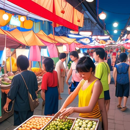  Night market along with morning market.