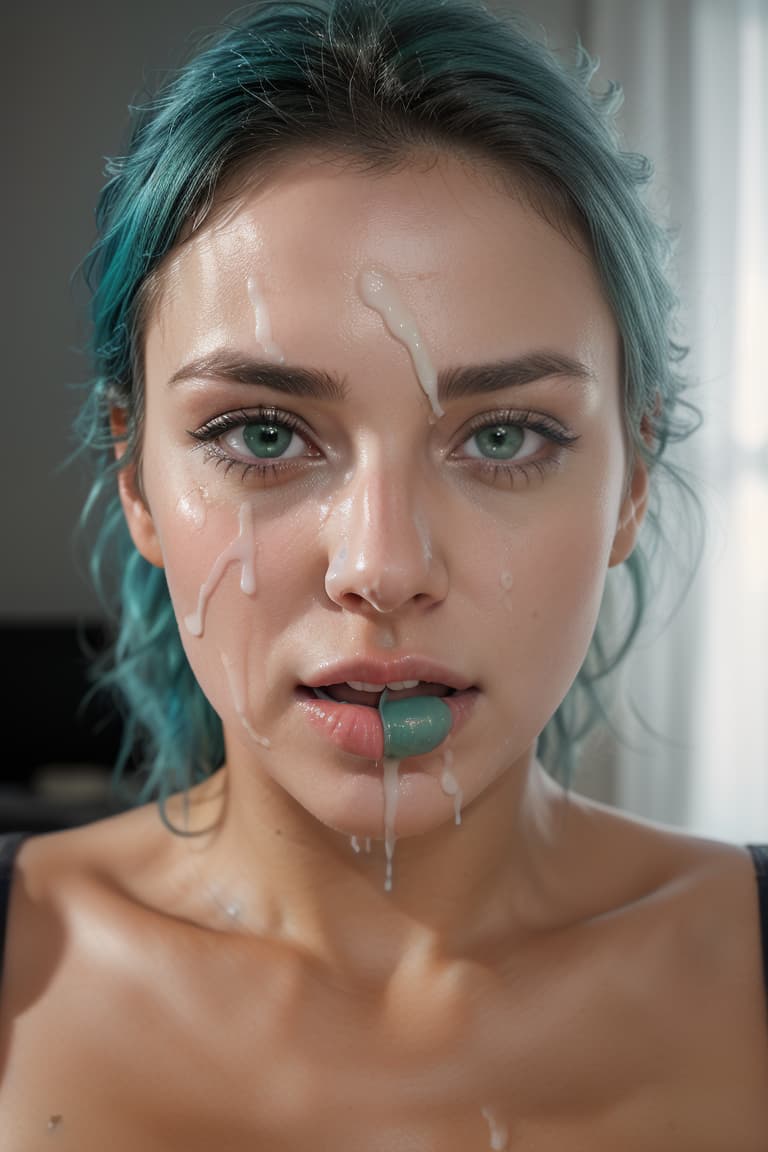  <lora:facialized:1>,, facial, photo of a German woman with blue hair and green eyes, ahegaoing,,,, masterpiece, best quality, (photorealistic:1.4), perfect lighting, (photorealism:1.4), beautiful, best quality, aesthetic, high quality, best quality, 4k,, perfect lighting, masterpiece, symmetric eyes