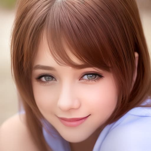  A girl, big eyes, ((beautiful;2, realistic;2,hires , fix;2,)),photo of pretty, extremely detailed,high resolution ,real person,upper body, ((laugh ;1,7, smiling1,5))) woman