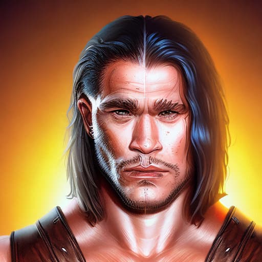 portrait+ style conan barbarian queer face