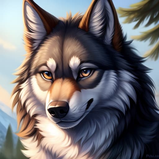  Wolf, , , , open eyes, digital art, masterpiece, 4k, fine details,