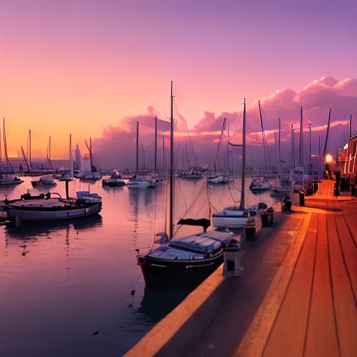  masterpiece, best quality,photo of 8k ultra realistic harbour, port, boats, sunset, beautiful light, golden hour, full of colour, cinematic lighting, battered, trending on artstation, 4k, hyperrealistic, focused, extreme details,unreal engine 5, cinematic, masterpiece, art by studio ghibli,