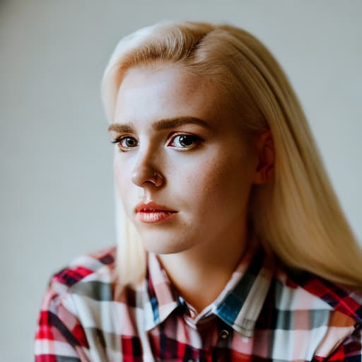 portrait+ style british queer youtuber blonde female face